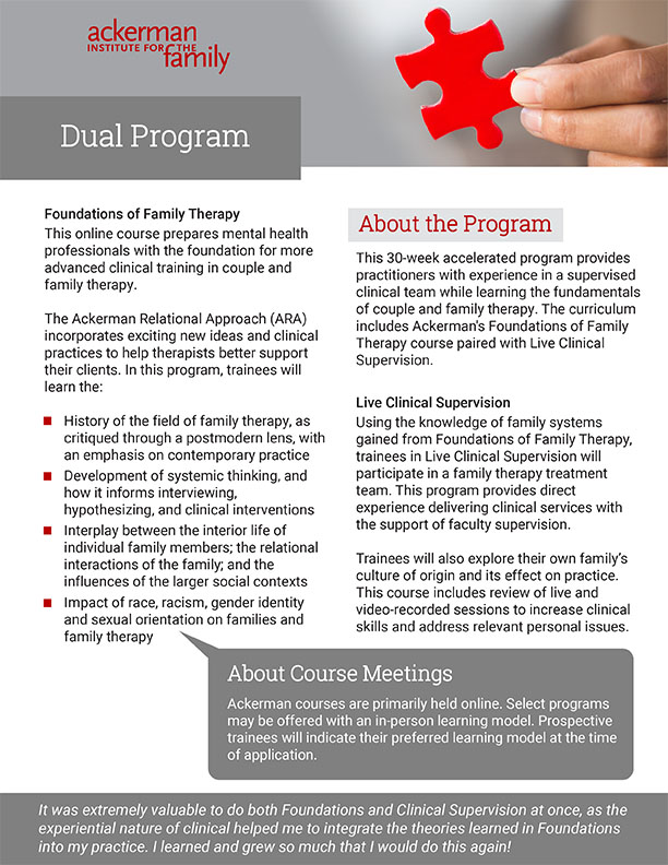 Brochure for Dual Program