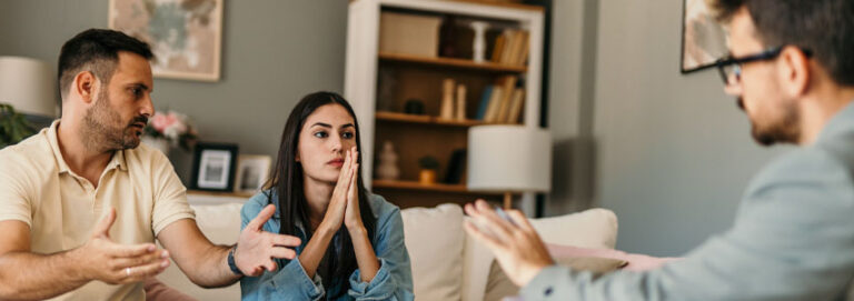 therapist working with couple in therapy