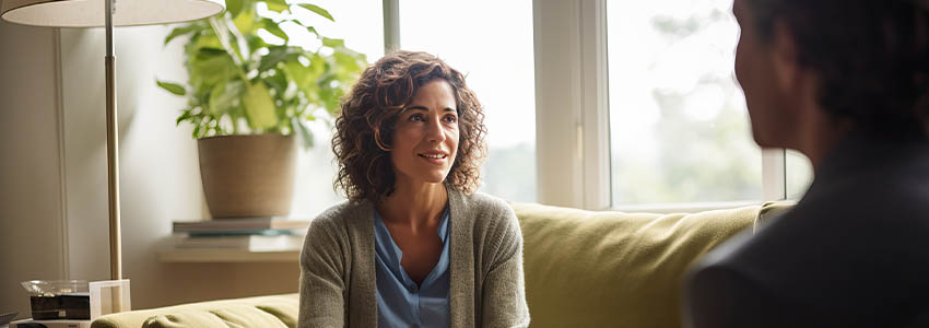 Therapist working with a patient in a consultation at the office