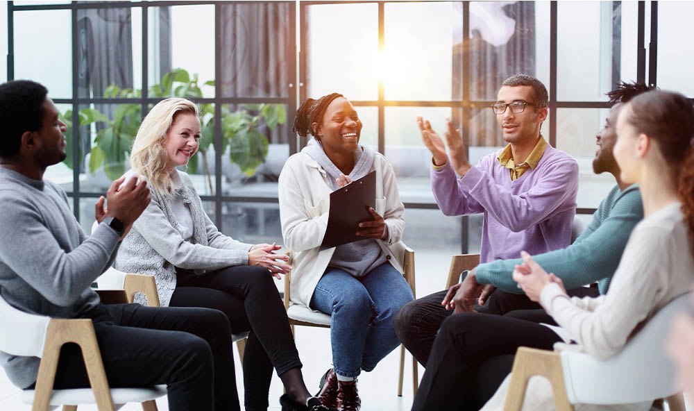 Supervision Team listening to colleague
