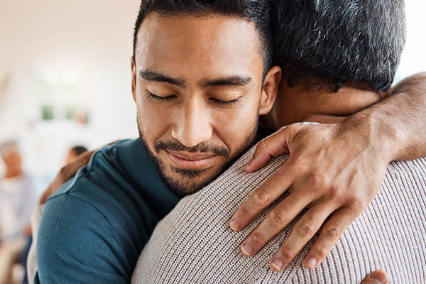 Family embracing