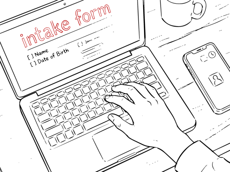 Person typing on a computer